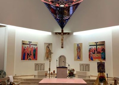 Sistema a sospensione CHANDELIER – Parrocchia S. Maria di Lidardo in Po’ Badino