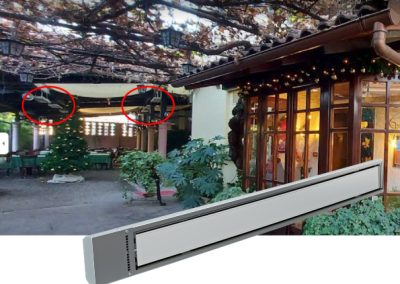 Radiatore grandi spazi FACTORY HEATER – Ristorante Da Berti –  Milano