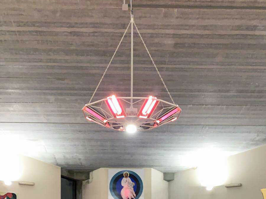 Sistema a sospensione CHANDELIER – Parrocchia S. Maria di Lidardo in Po’ Badino